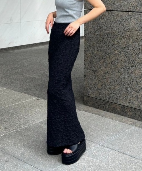 AMAIL(アマイル)の「Jaefun poco skirt(スカート・レディース・アイボリー/ブラック/ブルー・FREE)」の3枚目の写真