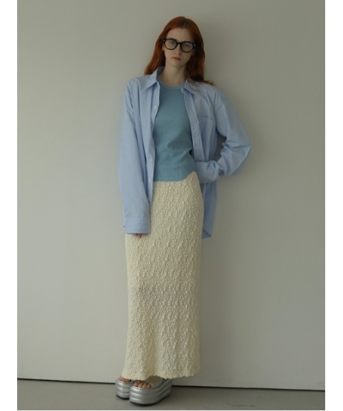 AMAIL(アマイル)の「Jaefun poco skirt(スカート・レディース・アイボリー/ブラック/ブルー・FREE)」の4枚目の写真