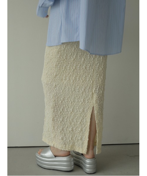 AMAIL(アマイル)の「Jaefun poco skirt(スカート・レディース・アイボリー/ブラック/ブルー・FREE)」の6枚目の写真