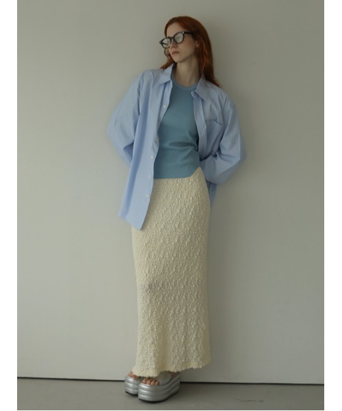 AMAIL(アマイル)の「Jaefun poco skirt(スカート・レディース・アイボリー/ブラック/ブルー・FREE)」の5枚目の写真