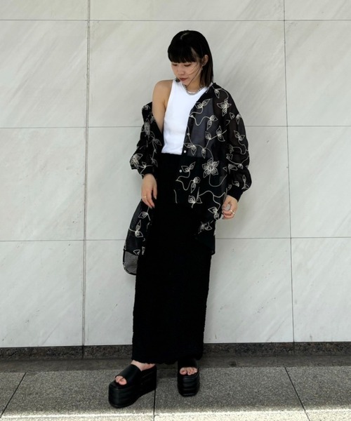 AMAIL(アマイル)の「Jaefun poco skirt(スカート・レディース・アイボリー/ブラック/ブルー・FREE)」の20枚目の写真