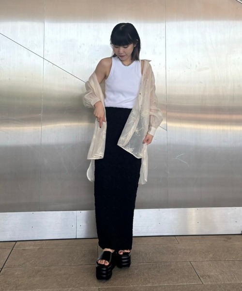 AMAIL(アマイル)の「Jaefun poco skirt(スカート・レディース・アイボリー/ブラック/ブルー・FREE)」の22枚目の写真