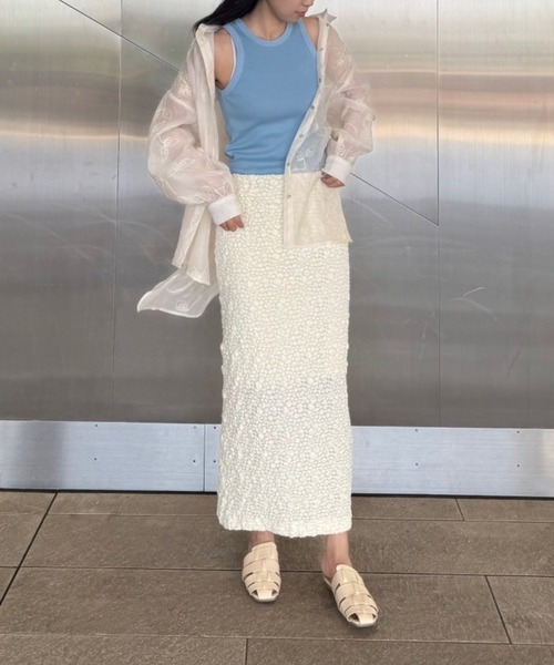 AMAIL(アマイル)の「Jaefun poco skirt(スカート・レディース・アイボリー/ブラック/ブルー・FREE)」の16枚目の写真