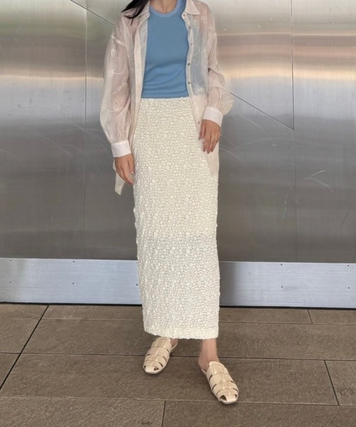 AMAIL(アマイル)の「Jaefun poco skirt(スカート・レディース・アイボリー/ブラック/ブルー・FREE)」の17枚目の写真