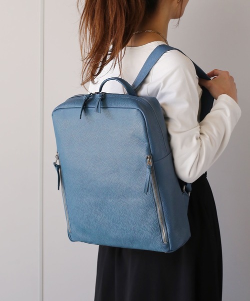 ESTINE バックパック ブルー エース、前持ちリュック「ガジェタブル R」限定カラーにブルーグレー