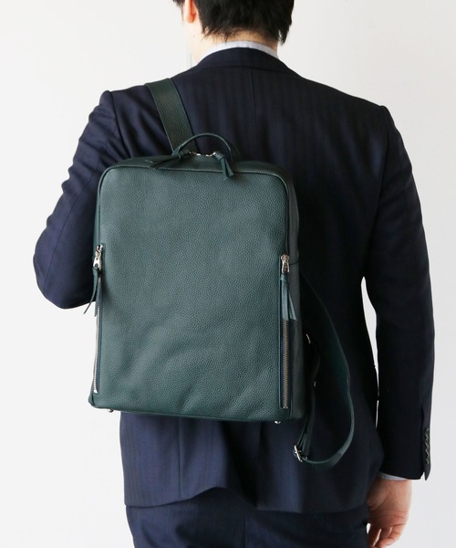 HALEINE]本革レザー ビジネス リュックサック 日本製（バックパック