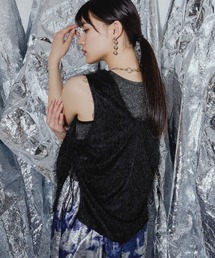 Ezick ANNONIM | Side drawstring サマーシャギータンク(タンクトップ)