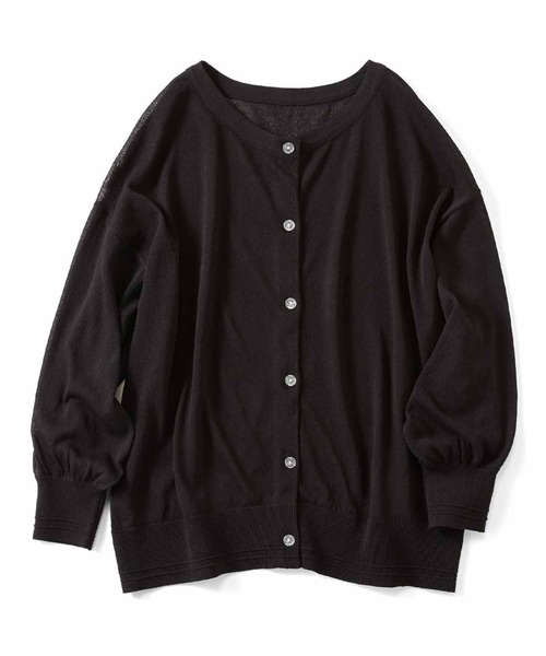 Live in comfort(リブインコンフォート)の「リブ イン コンフォート シャリ感涼やかなニットカーディガン(カーディガン/ボレロ・レディース・オレンジ/ブラック・X-LARGE/LARGE/MEDIUM/SMALL/XX-LARGE)」の8枚目の写真