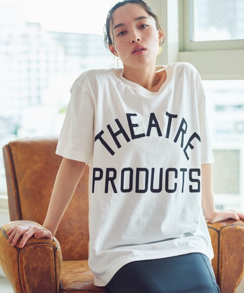 THEATRE PRODUCTS（シアタープロダクツ）の「THEATREPRODUCTSロゴプリントTシャツ（Tシャツ/カットソー・レディース・ホワイト/パープル/ブラック・FREE）」の2枚目の写真
