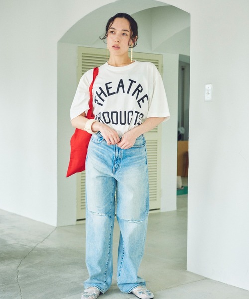 THEATRE PRODUCTS（シアタープロダクツ）の「THEATREPRODUCTSロゴプリントTシャツ（Tシャツ/カットソー・レディース・ホワイト/パープル/ブラック・FREE）」の9枚目の写真