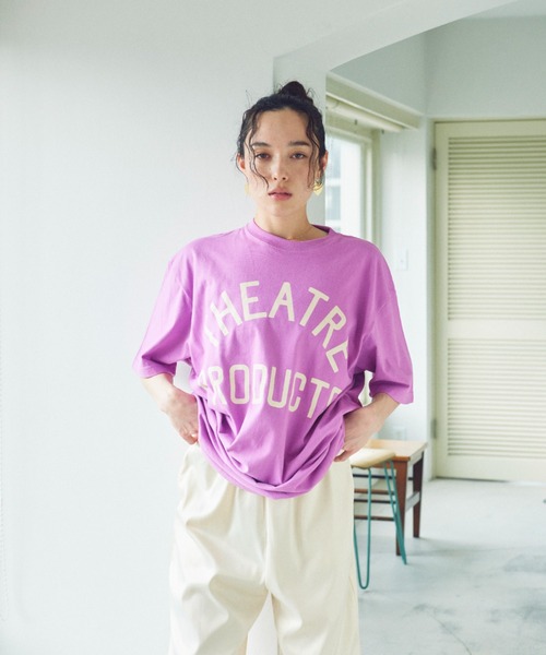 THEATRE PRODUCTS（シアタープロダクツ）の「THEATREPRODUCTSロゴプリントTシャツ（Tシャツ/カットソー・レディース・ホワイト/パープル/ブラック・FREE）」の15枚目の写真