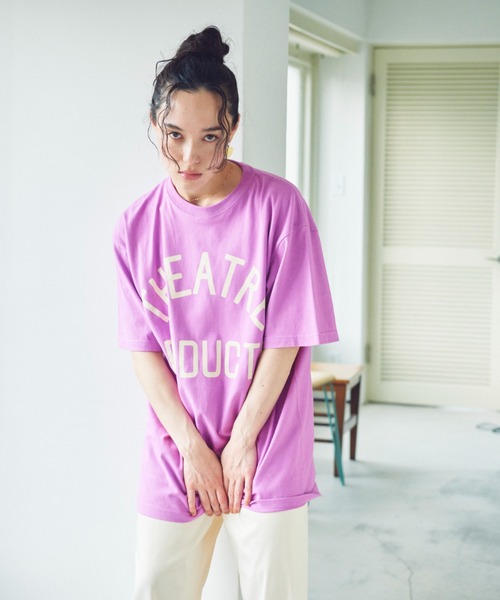 THEATRE PRODUCTS（シアタープロダクツ）の「THEATREPRODUCTSロゴプリントTシャツ（Tシャツ/カットソー・レディース・ホワイト/パープル/ブラック・FREE）」の16枚目の写真