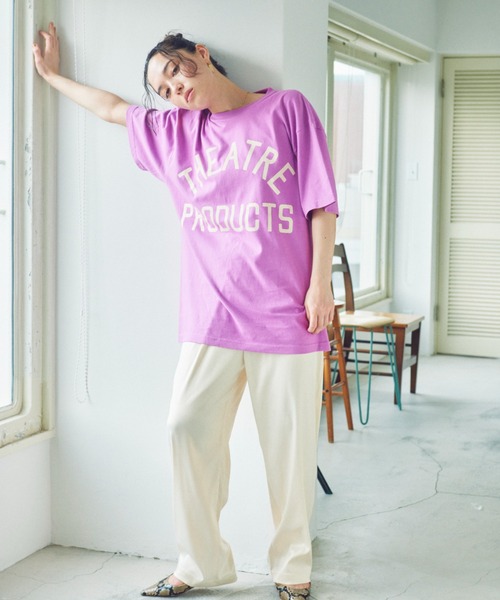 THEATRE PRODUCTS（シアタープロダクツ）の「THEATREPRODUCTSロゴプリントTシャツ（Tシャツ/カットソー・レディース・ホワイト/パープル/ブラック・FREE）」の18枚目の写真
