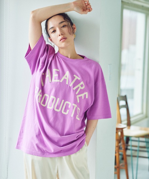 THEATRE PRODUCTS（シアタープロダクツ）の「THEATREPRODUCTSロゴプリントTシャツ（Tシャツ/カットソー・レディース・ホワイト/パープル/ブラック・FREE）」の19枚目の写真