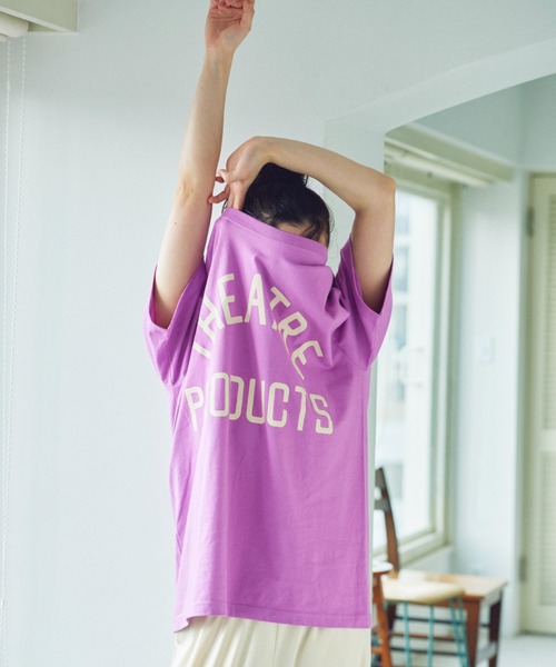 THEATRE PRODUCTS（シアタープロダクツ）の「THEATREPRODUCTSロゴプリントTシャツ（Tシャツ/カットソー・レディース・ホワイト/パープル/ブラック・FREE）」の22枚目の写真