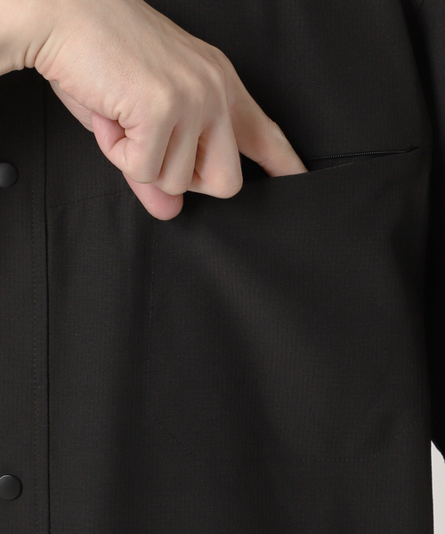 EDIFICE（エディフィス）の「テックエアー ウーブン コーチシャツ（シャツ/ブラウス・メンズ・チャコールグレー/ブラック・SMALL/MEDIUM/LARGE）」の6枚目の写真