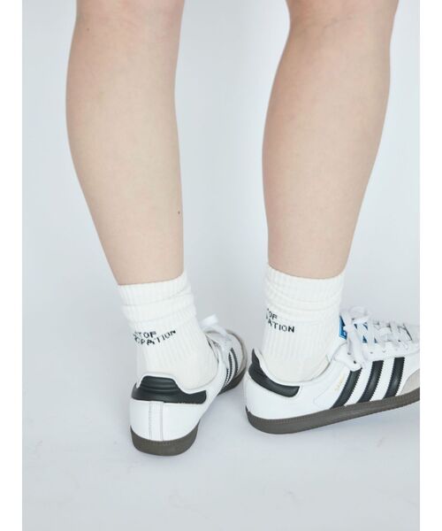 Ungrid（アングリッド）の「【WEB限定】ロゴソックス（ソックス/靴下・レディース・オフホワイト/ブラック/グレー・FREE）」の5枚目の写真