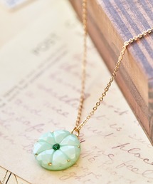 花モチーフ ネックレス グリーン系 ネックレス レディース 贈り物 ギフト 箱入り プレゼント 四つ葉