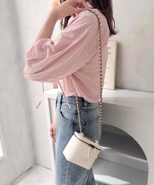 raffime(ラフィミー)の「ミニバニティバッグ(ショルダーバッグ・レディース・ピンクベージュ/アイボリー・フリー)」の16枚目の写真