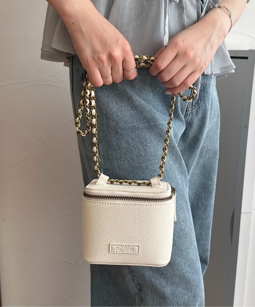 raffime(ラフィミー)の「ミニバニティバッグ(ショルダーバッグ・レディース・ピンクベージュ/アイボリー・フリー)」の14枚目の写真