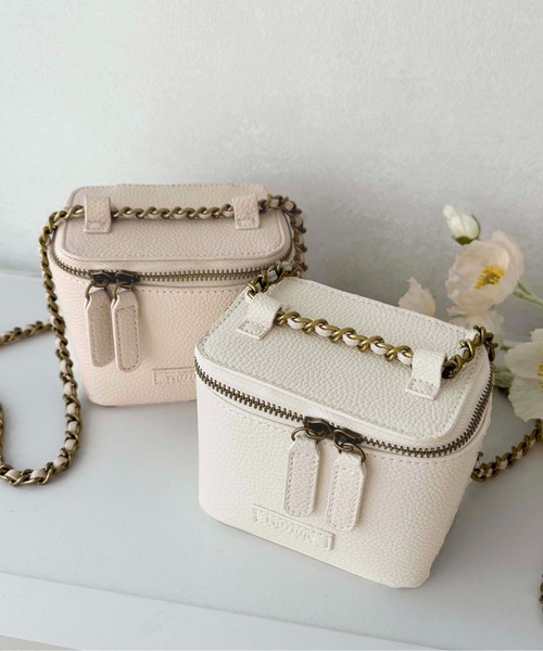 raffime(ラフィミー)の「ミニバニティバッグ(ショルダーバッグ・レディース・ピンクベージュ/アイボリー・フリー)」の17枚目の写真