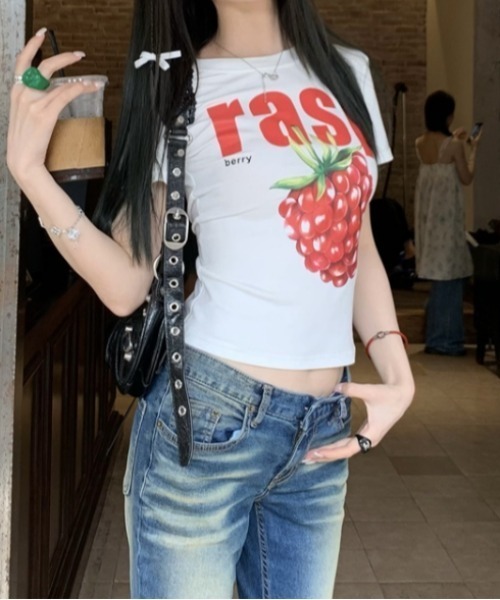 Vipoa(ヴィポア)の「LOGO PRINT BABY TEE(Tシャツ/カットソー・レディース・ホワイト・FREE)」の10枚目の写真