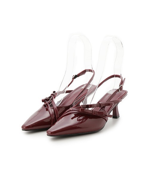 LILY BROWN(リリーブラウン)の「スリングバッグリボンパンプス(パンプス・レディース・ブラック/アイボリー/ボルドー・SMALL/MEDIUM/LARGE)」の3枚目の写真