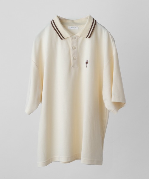 セール】ONE POINT LOGO MOSS STITCH POLO SHIRT / ワンポイントロゴ