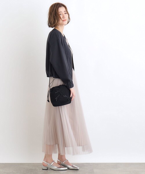 grove(グローブ)の「◆ナイロンリボン巾着ショルダー(ショルダーバッグ・レディース・ブラック系3/ダークグレー/ブラック・00)」の9枚目の写真