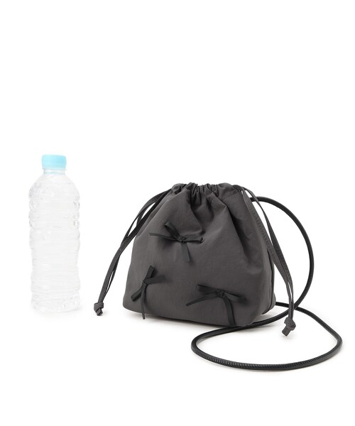 grove(グローブ)の「◆ナイロンリボン巾着ショルダー(ショルダーバッグ・レディース・ブラック系3/ダークグレー/ブラック・00)」の12枚目の写真