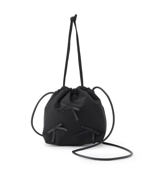 grove(グローブ)の「◆ナイロンリボン巾着ショルダー(ショルダーバッグ・レディース・ブラック系3/ダークグレー/ブラック・00)」の13枚目の写真