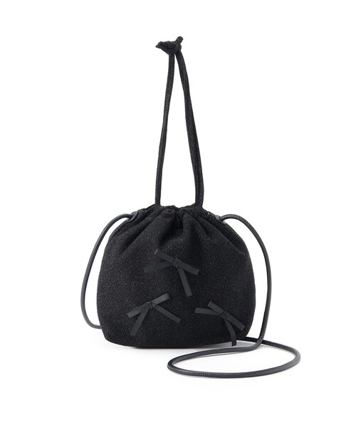 grove(グローブ)の「◆ナイロンリボン巾着ショルダー(ショルダーバッグ・レディース・ブラック系3/ダークグレー/ブラック・00)」の14枚目の写真