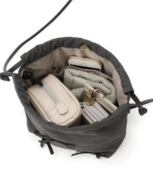 grove(グローブ)の「◆ナイロンリボン巾着ショルダー(ショルダーバッグ・レディース・ブラック系3/ダークグレー/ブラック・00)」の22枚目の写真