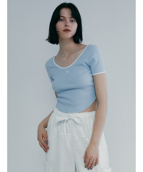 Tシャツ(半袖+袖なし) SORIN Cotton Rib Bicolor Mini T-shirt SORIN（ソリン ）の「Cotton Rib Bicolor Mini T-shirt（Tシャツ