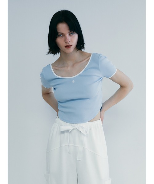 Tシャツ(半袖+袖なし) SORIN Cotton Rib Bicolor Mini T-shirt SORIN（ソリン ）の「Cotton Rib Bicolor Mini T-shirt（Tシャツ