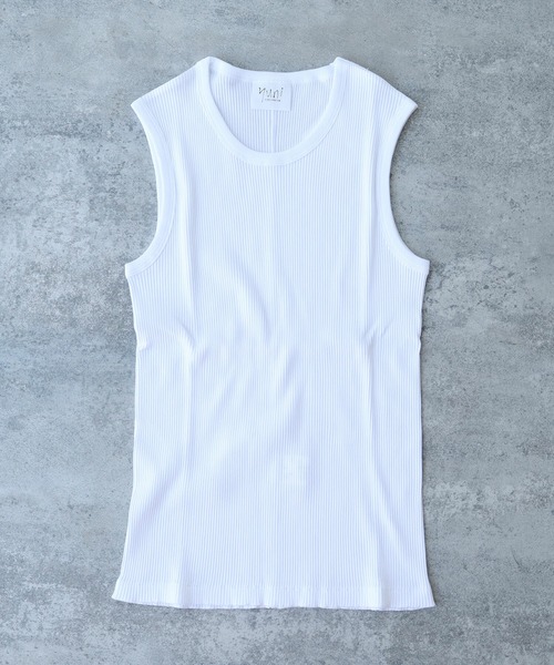yuni(ユニ )の「60/2スーピマテレコ ノースリプルオーバー(タンクトップ・レディース・ホワイト/グレー/ブラック・FREE)」の2枚目の写真