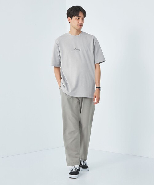 green label relaxing（グリーンレーベルリラクシング）の「relaxing ポンチ クルーネック Tシャツ（Tシャツ/カットソー・メンズ・ホワイト/ライトグレー・S/M/L/XL）」の18枚目の写真