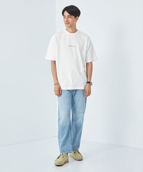 green label relaxing（グリーンレーベルリラクシング）の「relaxing ポンチ クルーネック Tシャツ（Tシャツ/カットソー・メンズ・ホワイト/ライトグレー・S/M/L/XL）」の17枚目の写真