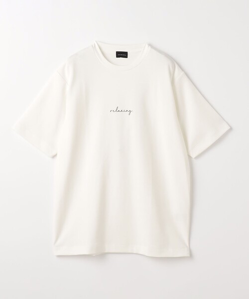 green label relaxing（グリーンレーベルリラクシング）の「relaxing ポンチ クルーネック Tシャツ（Tシャツ/カットソー・メンズ・ホワイト/ライトグレー・S/M/L/XL）」の6枚目の写真
