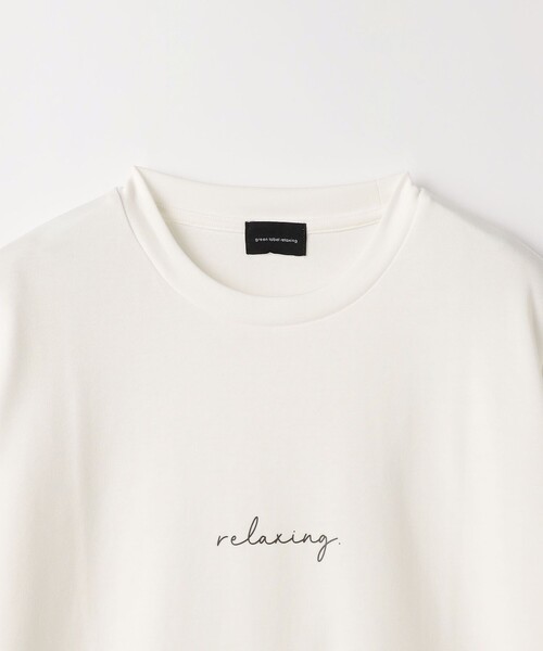 green label relaxing（グリーンレーベルリラクシング）の「relaxing ポンチ クルーネック Tシャツ（Tシャツ/カットソー・メンズ・ホワイト/ライトグレー・S/M/L/XL）」の4枚目の写真