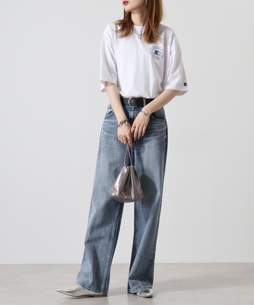 STARTER BLACK LABEL（スターターブラックレーベル）の「STARTER サークルバックプリントロゴ ビッグシルエットＴシャツ ABETTOR SELECTオリジナル（Tシャツ/カットソー・メンズ・ブラック/ホワイト/グリーン・M/L/XL）」の6枚目の写真