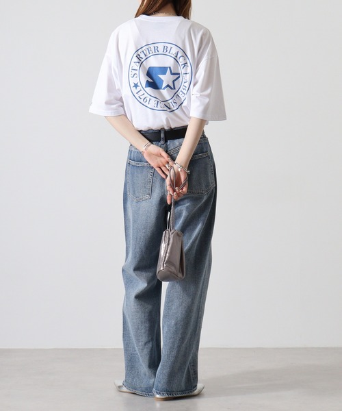 STARTER BLACK LABEL（スターターブラックレーベル）の「STARTER サークルバックプリントロゴ ビッグシルエットＴシャツ ABETTOR SELECTオリジナル（Tシャツ/カットソー・メンズ・ブラック/ホワイト/グリーン・M/L/XL）」の7枚目の写真