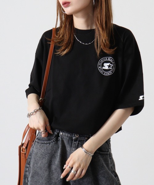 STARTER BLACK LABEL（スターターブラックレーベル）の「STARTER サークルバックプリントロゴ ビッグシルエットＴシャツ ABETTOR SELECTオリジナル（Tシャツ/カットソー・メンズ・ブラック/ホワイト/グリーン・M/L/XL）」の15枚目の写真