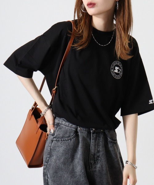 STARTER BLACK LABEL（スターターブラックレーベル）の「STARTER サークルバックプリントロゴ ビッグシルエットＴシャツ ABETTOR SELECTオリジナル（Tシャツ/カットソー・メンズ・ブラック/ホワイト/グリーン・M/L/XL）」の14枚目の写真