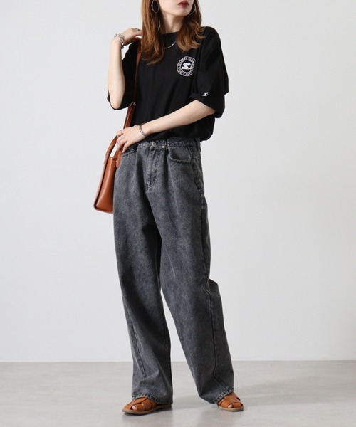 STARTER BLACK LABEL（スターターブラックレーベル）の「STARTER サークルバックプリントロゴ ビッグシルエットＴシャツ ABETTOR SELECTオリジナル（Tシャツ/カットソー・メンズ・ブラック/ホワイト/グリーン・M/L/XL）」の17枚目の写真