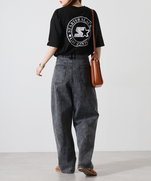 STARTER BLACK LABEL（スターターブラックレーベル）の「STARTER サークルバックプリントロゴ ビッグシルエットＴシャツ ABETTOR SELECTオリジナル（Tシャツ/カットソー・メンズ・ブラック/ホワイト/グリーン・M/L/XL）」の18枚目の写真