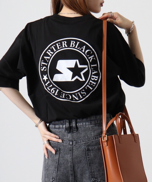 STARTER BLACK LABEL（スターターブラックレーベル）の「STARTER サークルバックプリントロゴ ビッグシルエットＴシャツ ABETTOR SELECTオリジナル（Tシャツ/カットソー・メンズ・ブラック/ホワイト/グリーン・M/L/XL）」の16枚目の写真