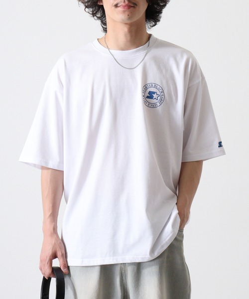 STARTER BLACK LABEL（スターターブラックレーベル）の「STARTER サークルバックプリントロゴ ビッグシルエットＴシャツ ABETTOR SELECTオリジナル（Tシャツ/カットソー・メンズ・ブラック/ホワイト/グリーン・M/L/XL）」の8枚目の写真