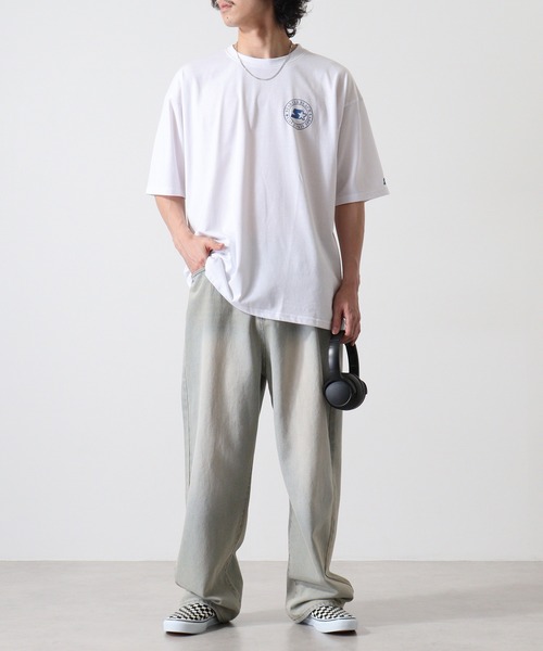 STARTER BLACK LABEL（スターターブラックレーベル）の「STARTER サークルバックプリントロゴ ビッグシルエットＴシャツ ABETTOR SELECTオリジナル（Tシャツ/カットソー・メンズ・ブラック/ホワイト/グリーン・M/L/XL）」の12枚目の写真