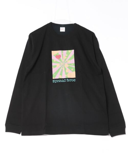 sunny branch(サニーブランチ)の「★Spread Love★オリジナルプリント L/S T(Tシャツ/カットソー・レディース・ブラック/ホワイト・LARGE/MEDIUM)」の1枚目の写真